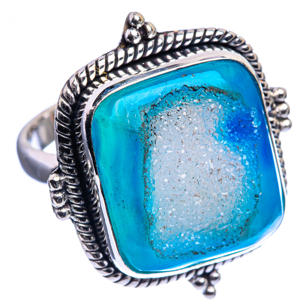 Large Blue Chalcedony Ring Size 11.25 (925 Sterling Silver) R142490