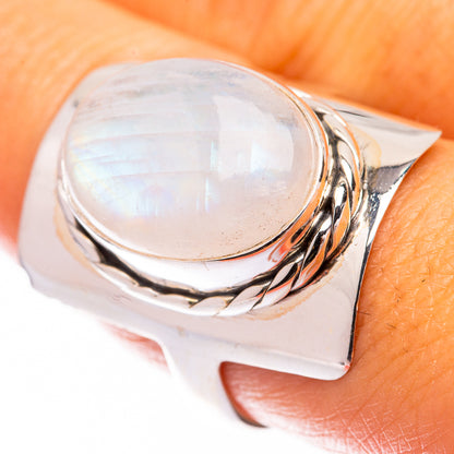 Rainbow Moonstone Ring Size 9.25 (925 Sterling Silver) R140734