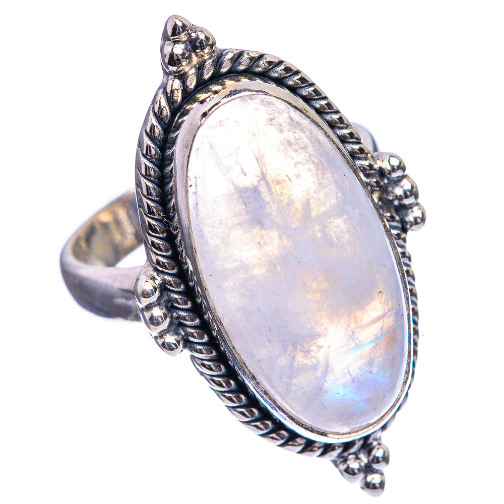 Rainbow Moonstone Ring Size 6.5 (925 Sterling Silver) R143103