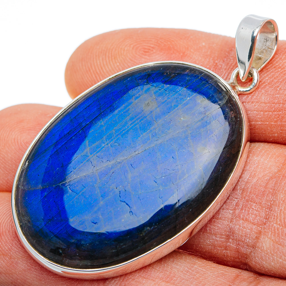 Premium Labradorite Pendant 2" (.925 Sterling Silver)