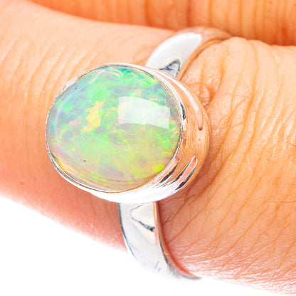 Rare Large Ethiopian Opal Ring Size 8 (925 Sterling Silver) R4885