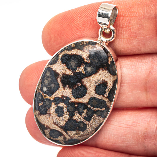 Asteroid Jasper Pendant 1 3/4" (.925 Sterling Silver)