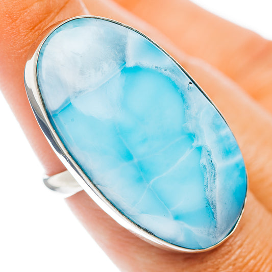 Larimar Ring Size 7.75 (German Silver)