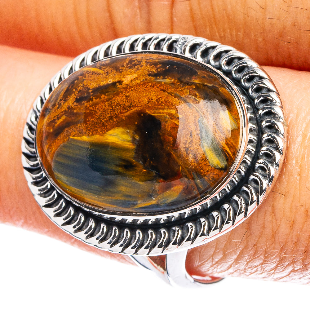 Golden Pietersite 925 Sterling Silver Ring Size 9 (925 Sterling Silver) R6088