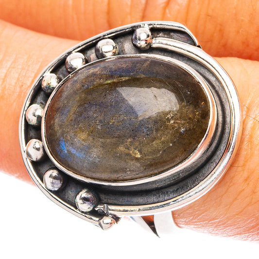Labradorite 925 Sterling Silver Ring Size 8.5 (925 Sterling Silver) R6324