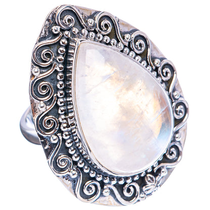 Signature Rainbow Moonstone Ring Size 8.75 (.925 Sterling Silver)