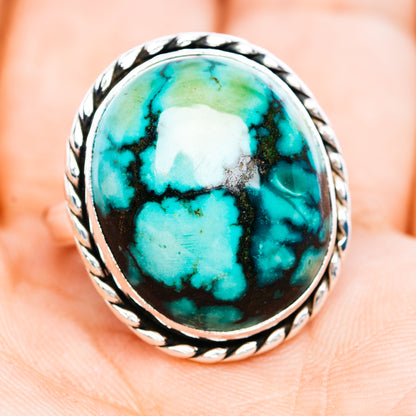Premium Tibetan Turquoise Ring Size 8.25 (.925 Sterling Silver)