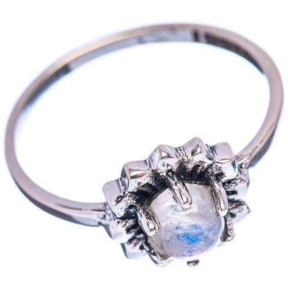 Dainty Rainbow Moonstone Ring Size 8 (.925 Sterling Silver)