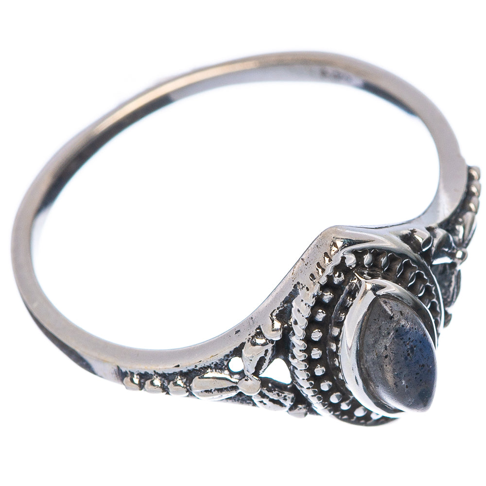 Labradorite Dainty Ring Size 8 (925 Sterling Silver) R145907