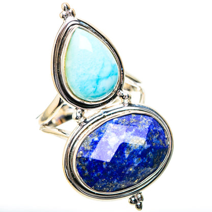 Large Lapis Lazuli, Larimar Ring Size 9.5 (925 Sterling Silver) RING139868