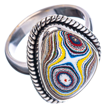 Premium Fordite Ring Size 6.75 (.925 Sterling Silver)