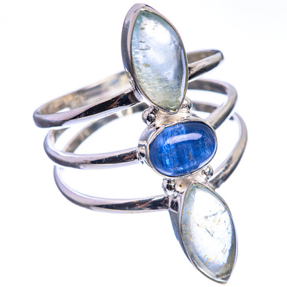 Kyanite, Aquamarine 925 Sterling Silver Ring Size 10.5