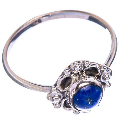 Lapis Lazuli Dainty Ring Size 7.5 (925 Sterling Silver) R1206