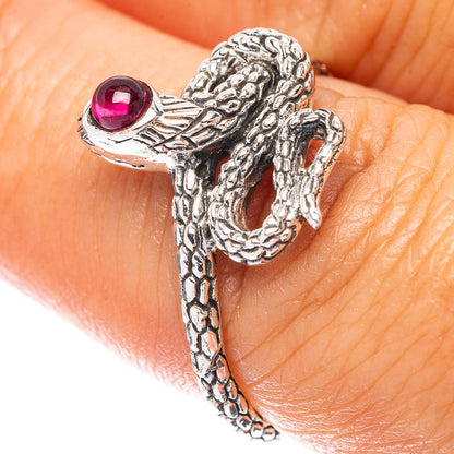 Garnet Snake 925 Sterling Silver Ring Size 7.75 (925 Sterling Silver) R5468
