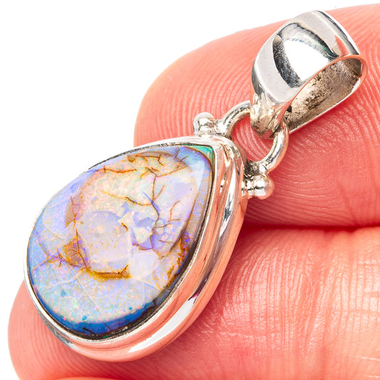 Rare Sterling Opal Pendant 1 1/8" (925 Sterling Silver) P42930