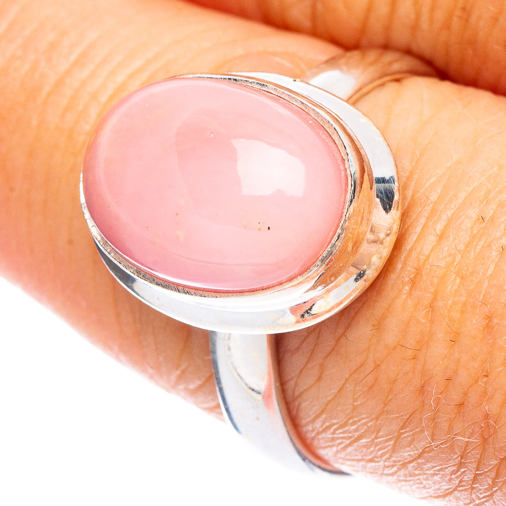 Pink Opal Ring Size 8.5 (925 Sterling Silver) R7267