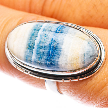 Blue Scheelite Ring Size 7.5 (925 Sterling Silver) R142741