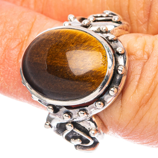Tiger Eye 925 Sterling Silver Ring Size 6 (925 Sterling Silver) R6050