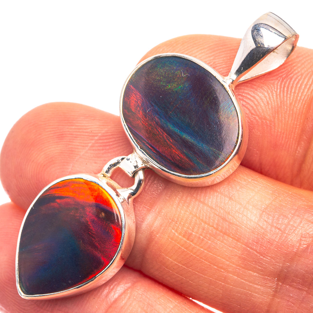 Aura Opal Pendant 1 5/8" (925 Sterling Silver) P38913