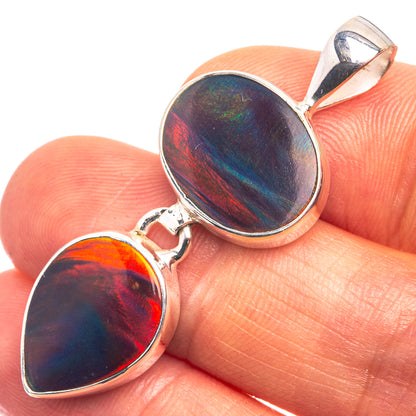 Aura Opal Pendant 1 5/8" (925 Sterling Silver) P38913