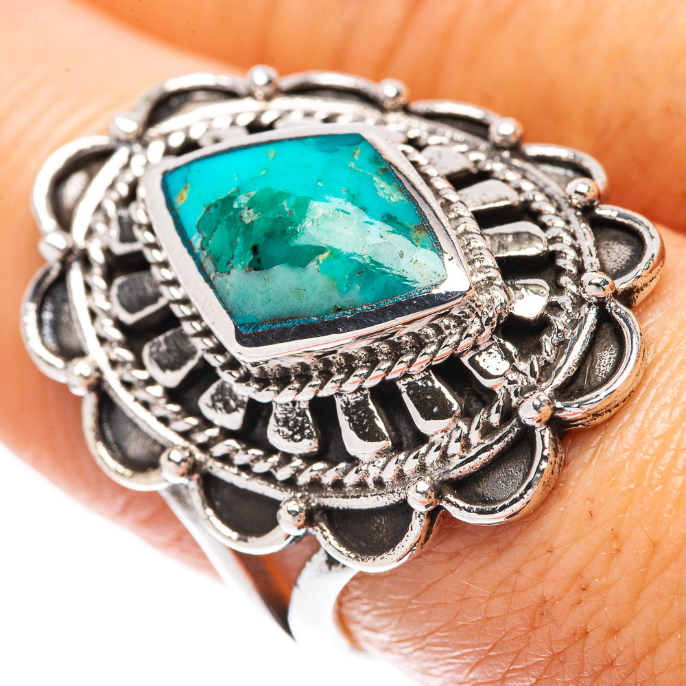 Rare Arizona Turquoise Ring Size 7.75 (925 Sterling Silver) R2176