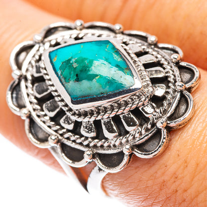 Rare Arizona Turquoise Ring Size 7.75 (925 Sterling Silver) R2176