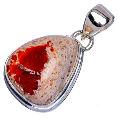 Rare Mexican Fire Opal Pendant 1 1/8" (925 Sterling Silver) P40411