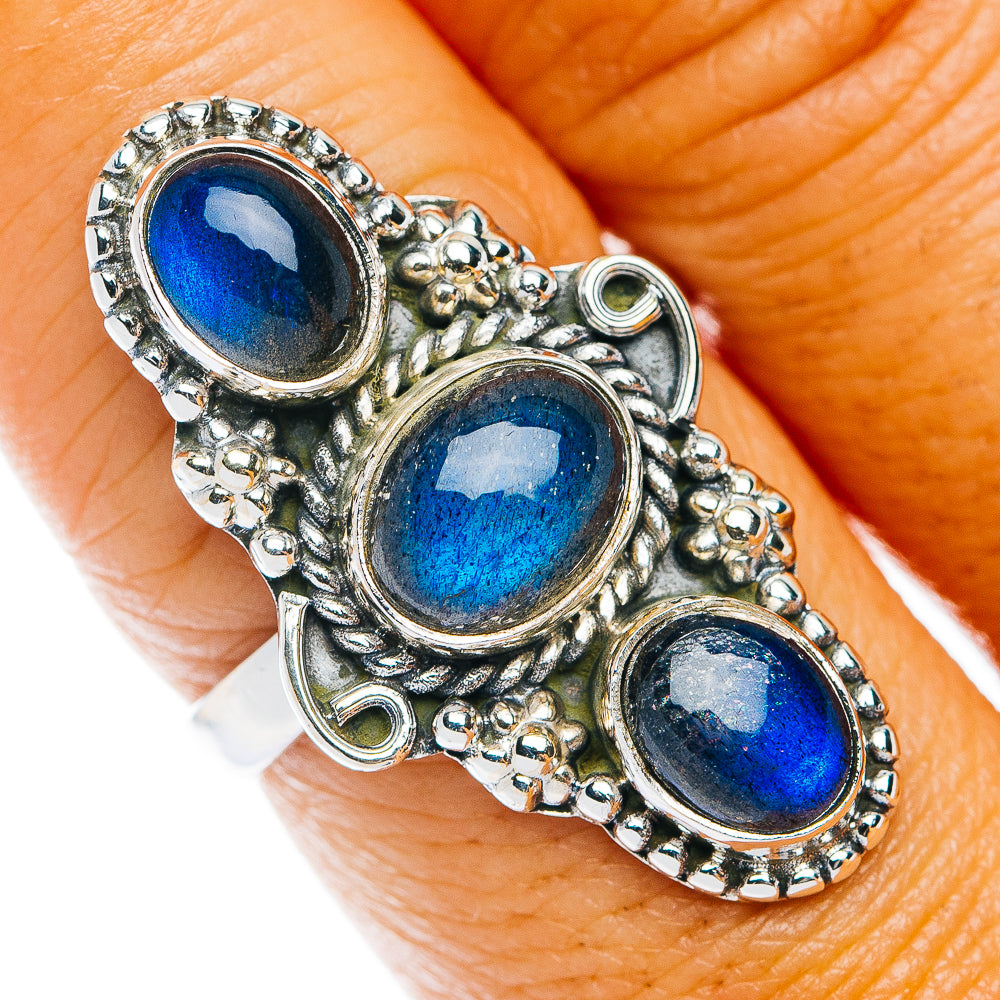Labradorite Ring Size 8 (.925 Sterling Silver)
