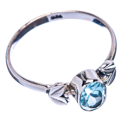Blue Topaz Dainty Ring Size 8 (925 Sterling Silver) R145789