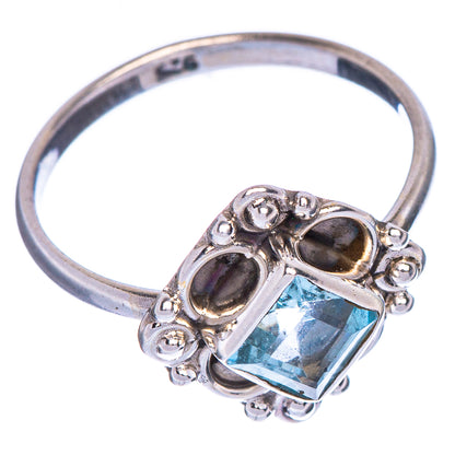 Blue Topaz Dainty Ring Size 5.5 (925 Sterling Silver) R1010