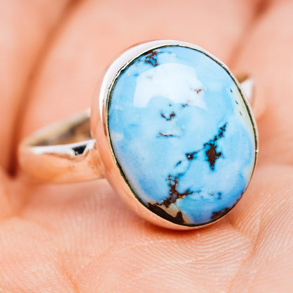 Golden Hills Turquoise Ring Size 8 (.925 Sterling Silver)