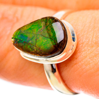Canadian Ammolite Ring Size 8.25 (925 Sterling Silver) RING139771