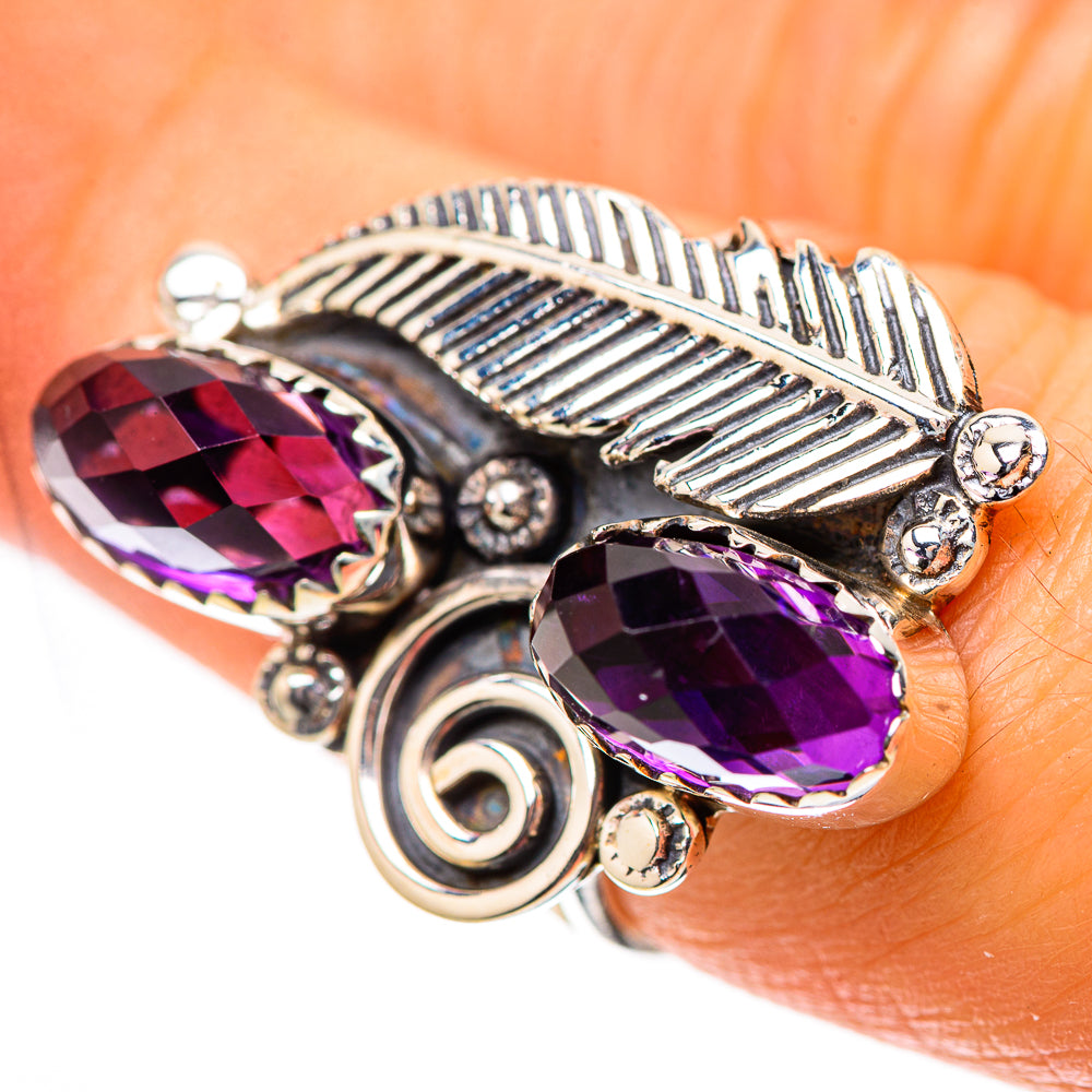 Faceted Amethyst 925 Sterling Silver Ring Size 6.75 (925 Sterling Silver) RING139344