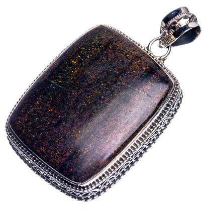 Andamooka Opal 925 Sterling Silver Pendant 1 7/8"