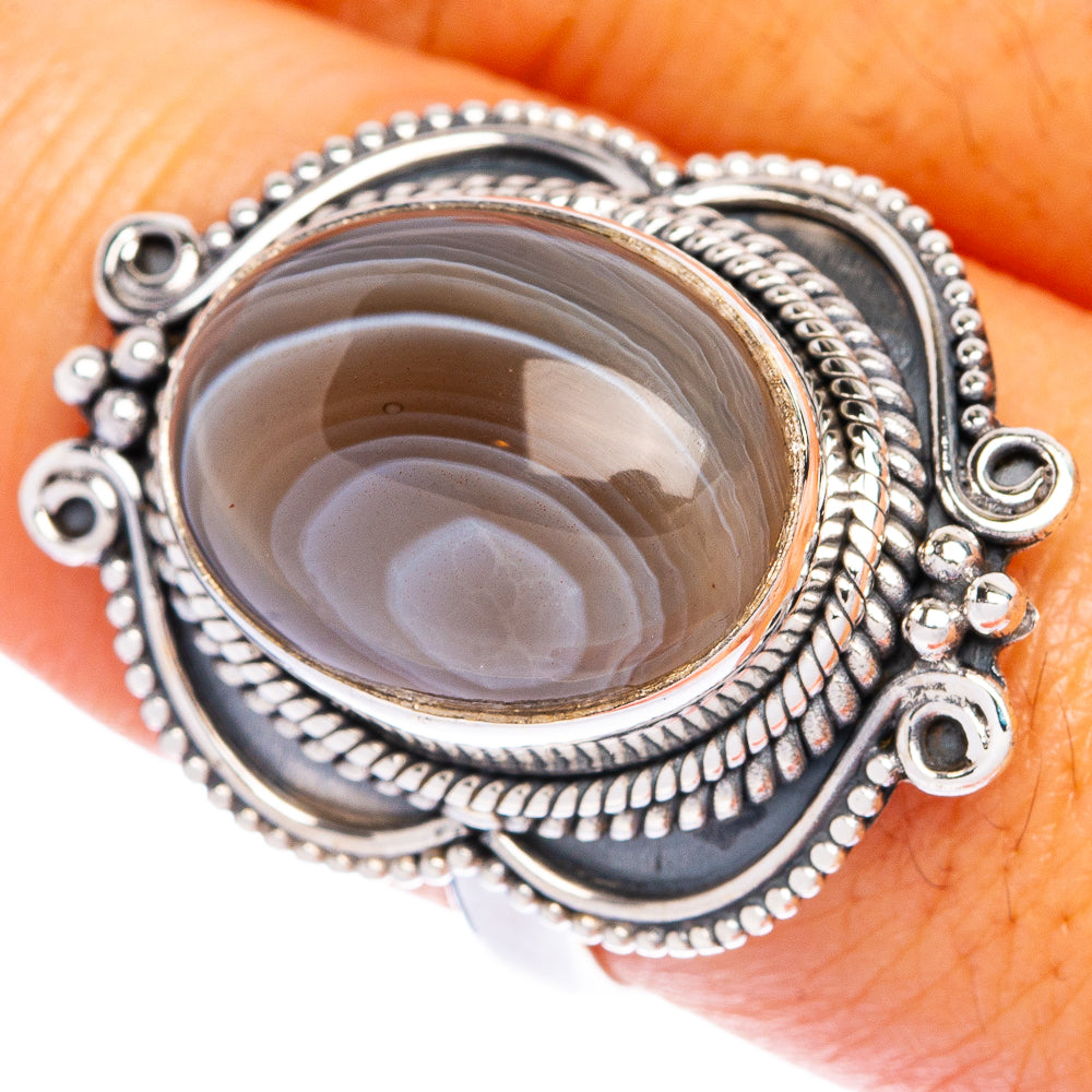 Botswana Agate Ring Size 9 (925 Sterling Silver) R144478