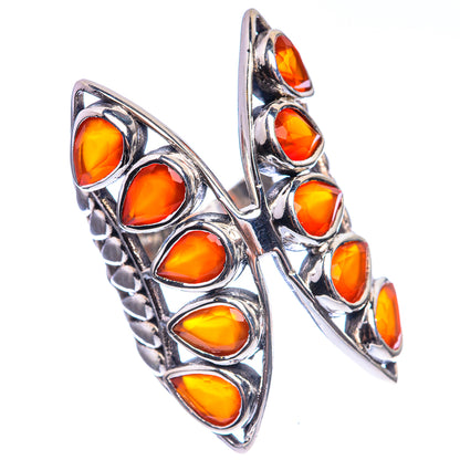 Large Carnelian 925 Sterling Silver Ring Size 4