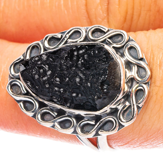 Tektite 925 Sterling Silver Ring Size 7.75 (925 Sterling Silver) R6294