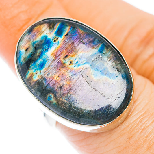 Spectrolite Ring Size 7 (German Silver)