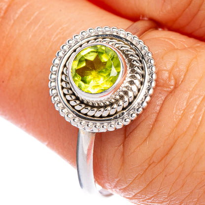 Peridot Dainty Ring Size 8.5 (925 Sterling Silver) R147268