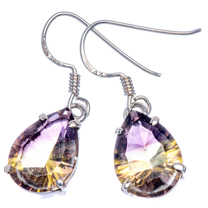 Faceted Ametrine Earrings 1 1/4" (925 Sterling Silver) E433382