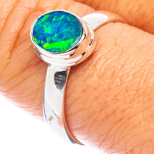 Rare Doublet Opal Ring Size 8.75 (925 Sterling Silver) R7142
