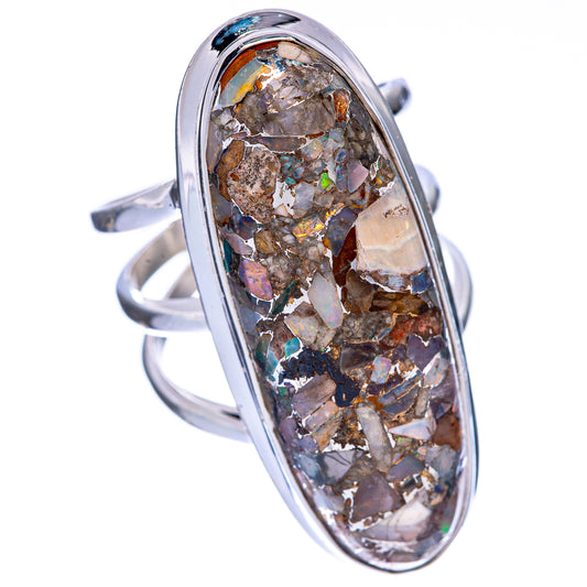 Large Brecciated Ethiopian Opal Ring Size 6 (925 Sterling Silver) R144667