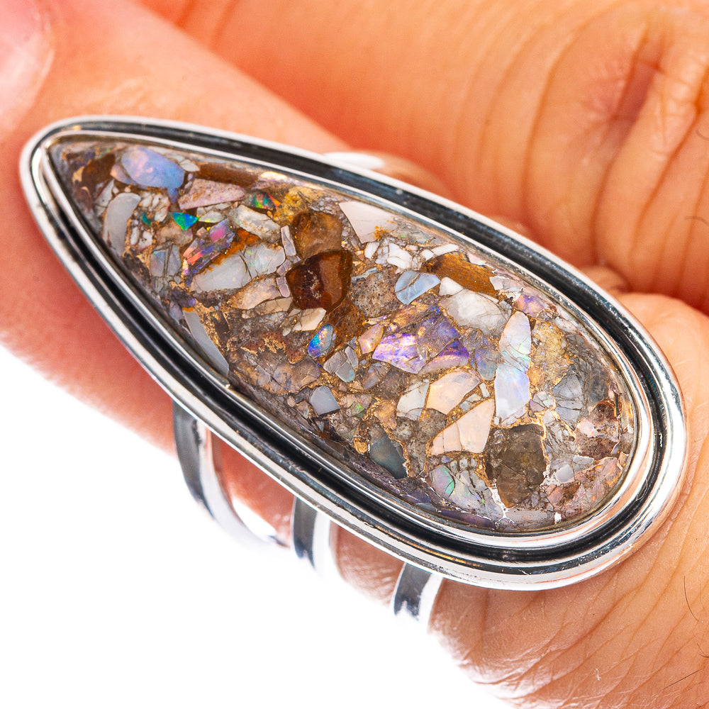 Large Brecciated Ethiopian Opal Ring Size 6 (925 Sterling Silver) R144316
