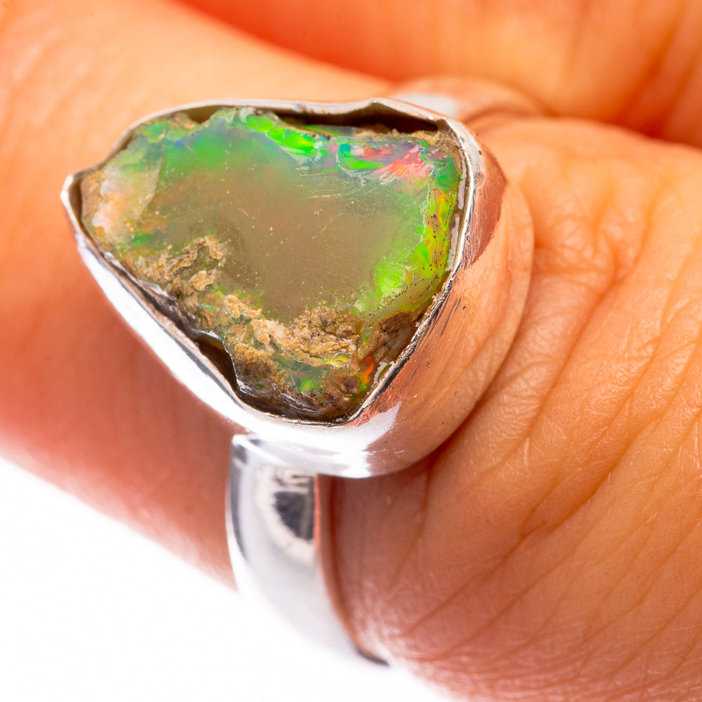 Raw Ethiopian Opal Ring Size 6.25 (925 Sterling Silver) R141149