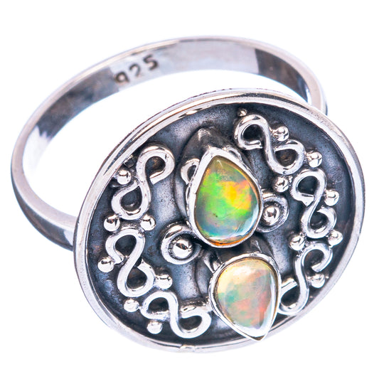 Rare  Ethiopian Opal Ring Size 7.25 (925 Sterling Silver) R3733
