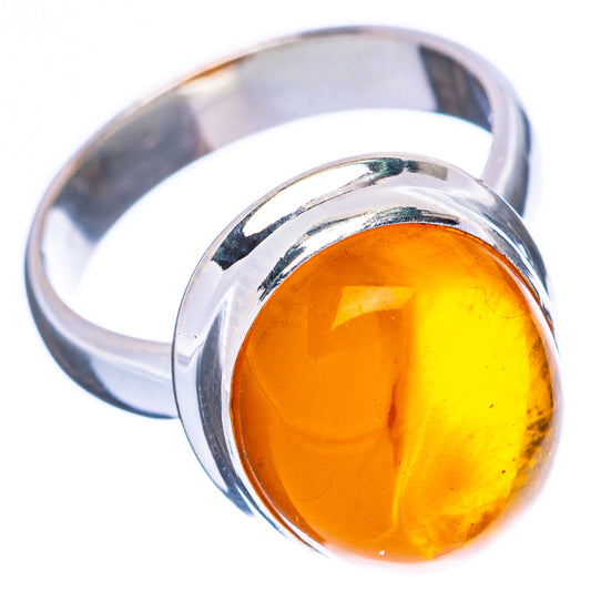 Baltic Amber 925 Sterling Silver Ring Size 5 (925 Sterling Silver) R3849