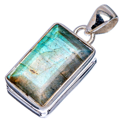 Labradorite Pendant 1 1/8" (925 Sterling Silver) P40123