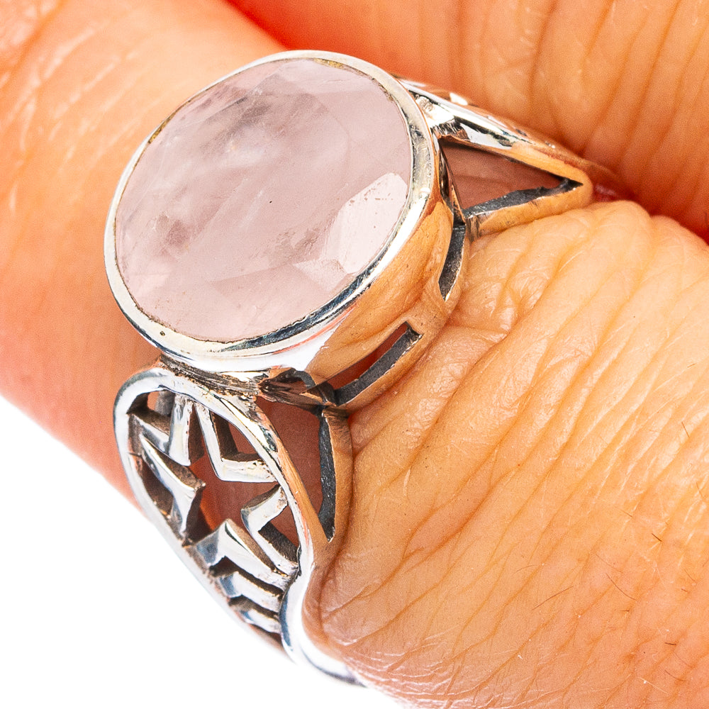 Rose Quartz Ring Size 7 (925 Sterling Silver) R4828