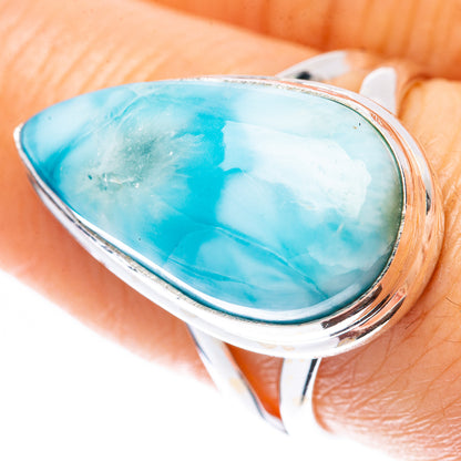 Larimar Ring Size 7.5 (925 Sterling Silver) R2205