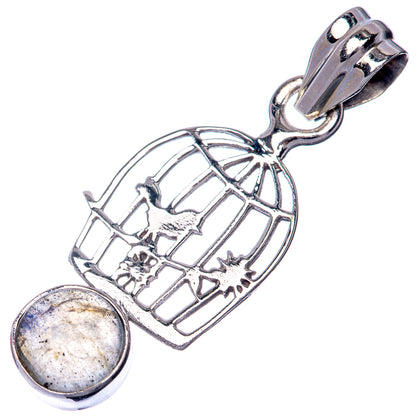 Labradorite Dainty Pendant 1 3/8" (925 Sterling Silver) P39904